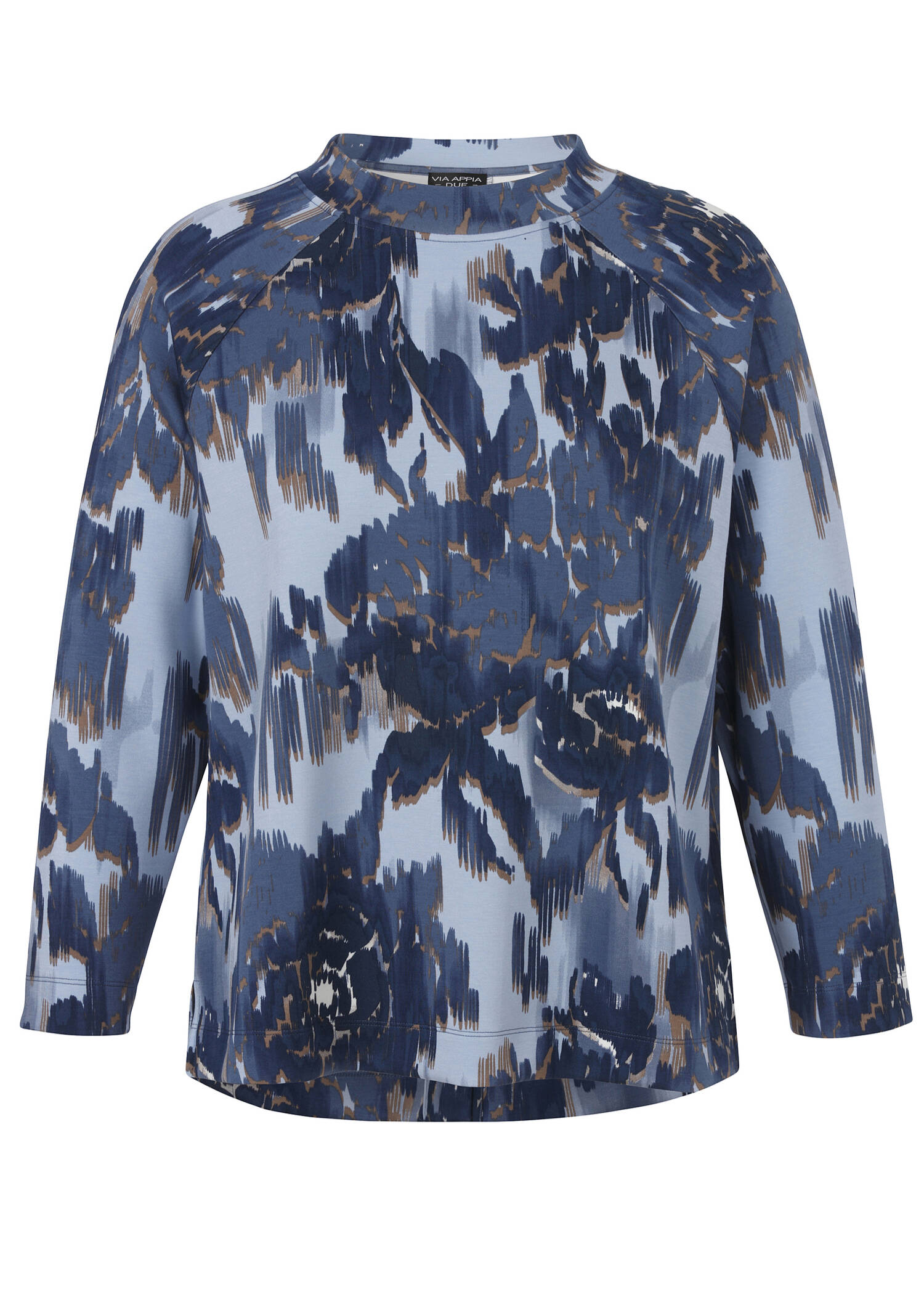 Stehkragen Sweatshirt mit Knöpfen im Rücken / 