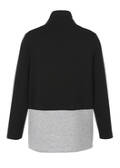 Sweatshirt Bicolor mit Motiv aus Silbersteinchen / 