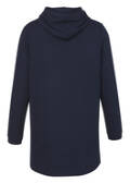 Langes Sweatshirt Marine mit Kapuze / 