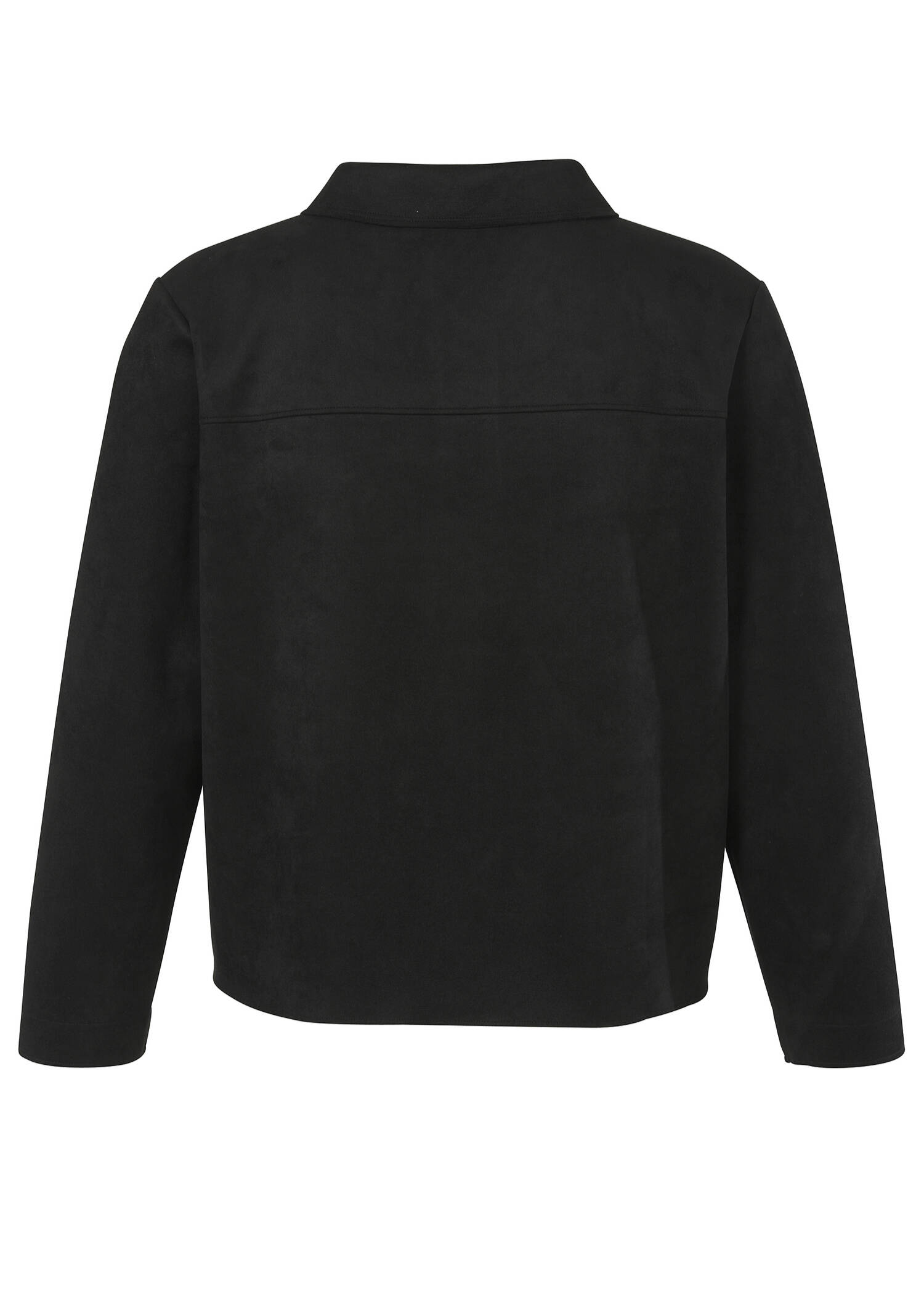 Jacke in Velours-Leder-Optik / 