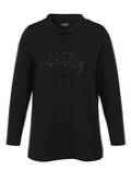 Schwarzes Sweatshirt mit Mottospruch / 