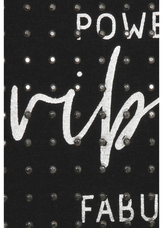 Softes 3/4 Arm Shirt Schwarz mit Front-Motiv / 