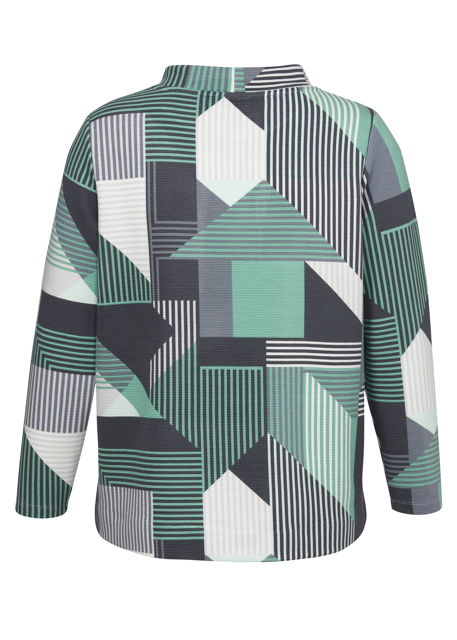 Stehkragen-Sweatshirt mit Allover-Print / 