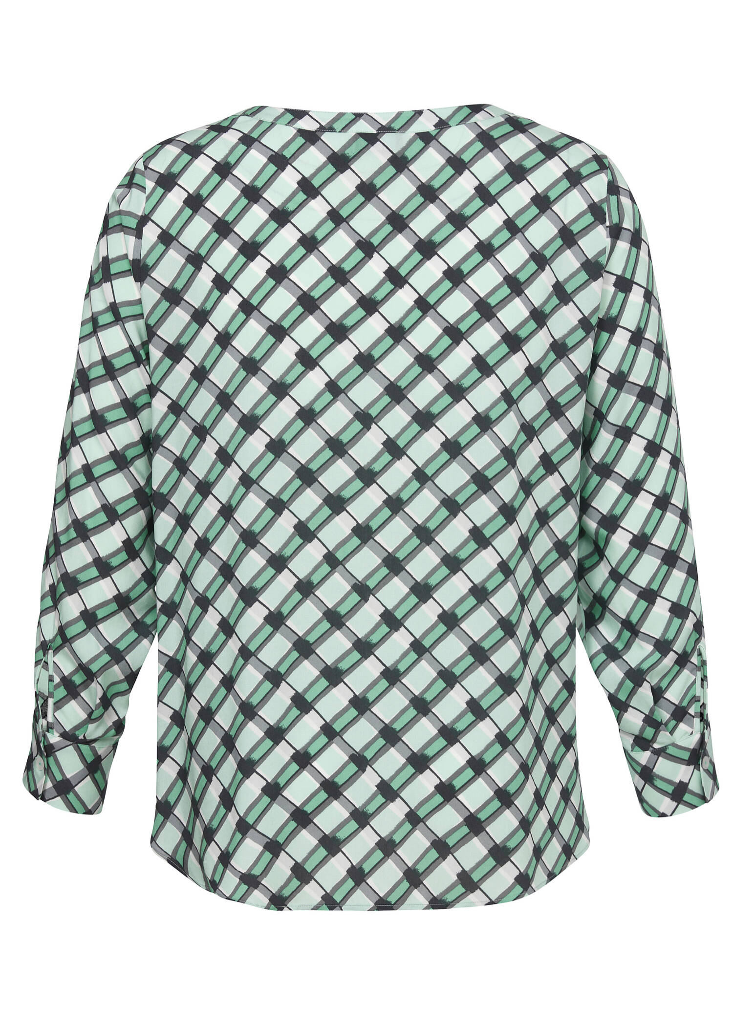 Fließende Viskose-Schlupfbluse in edler Farbharmonie / 