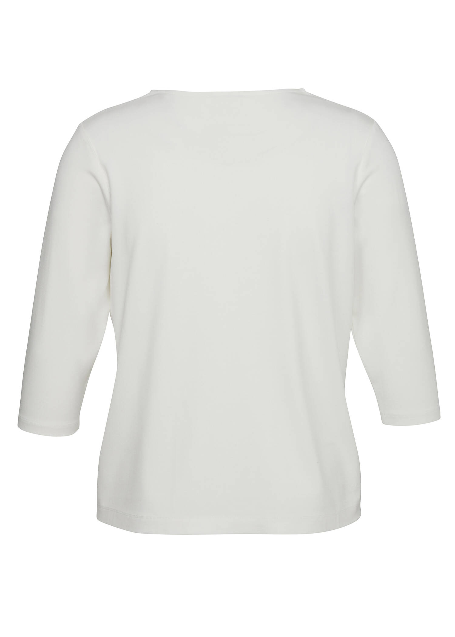 Kombistarkes 3/4-Arm Shirt mit geschmücktem Karree-Ausschnitt / 