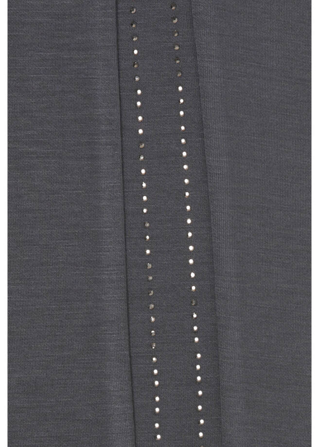 Edle Schlupfhose mit Seitenstreifen aus Schmucksteinchen / 