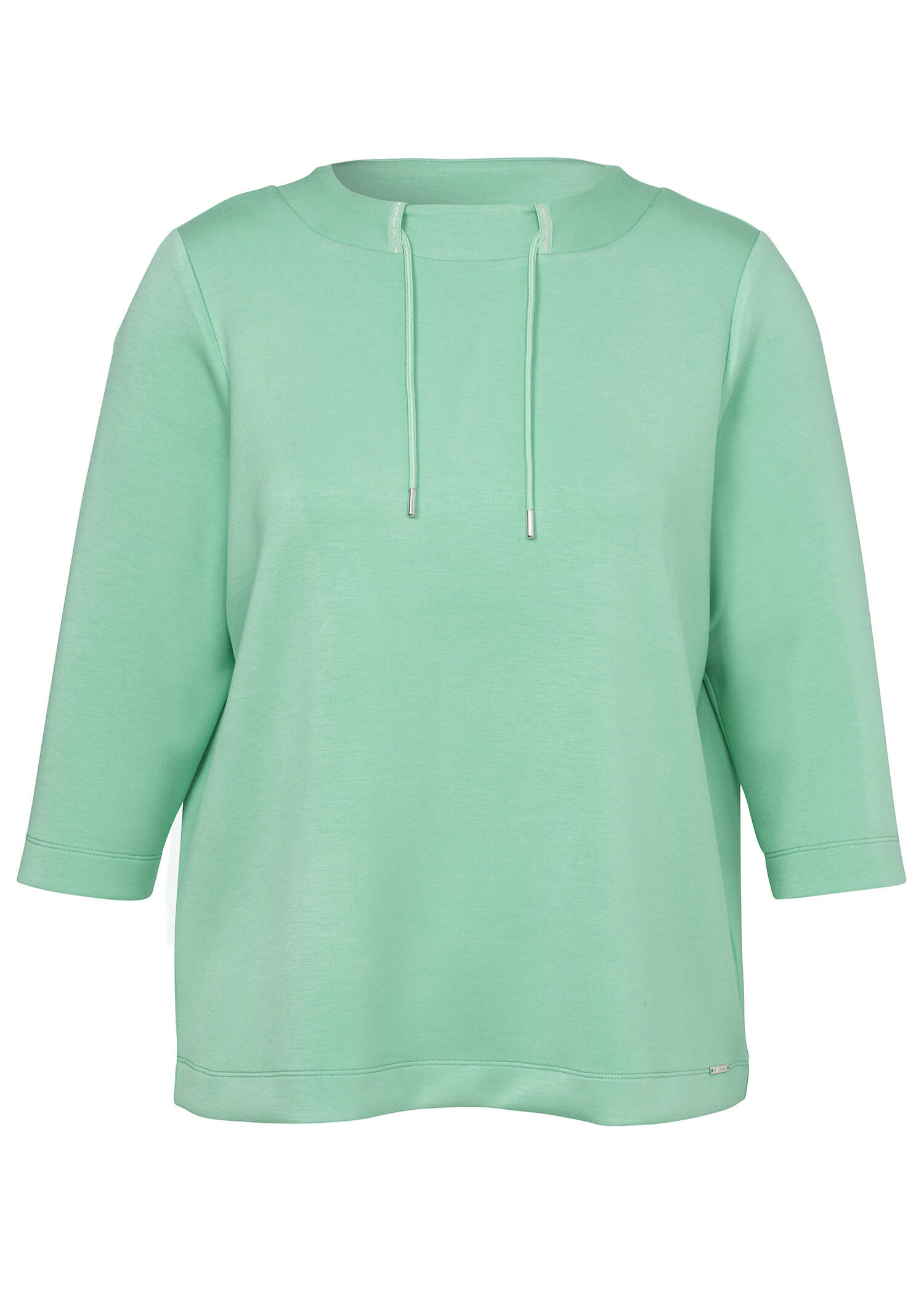 3/4-Arm Sweatshirt mit kurzem Kragen / 