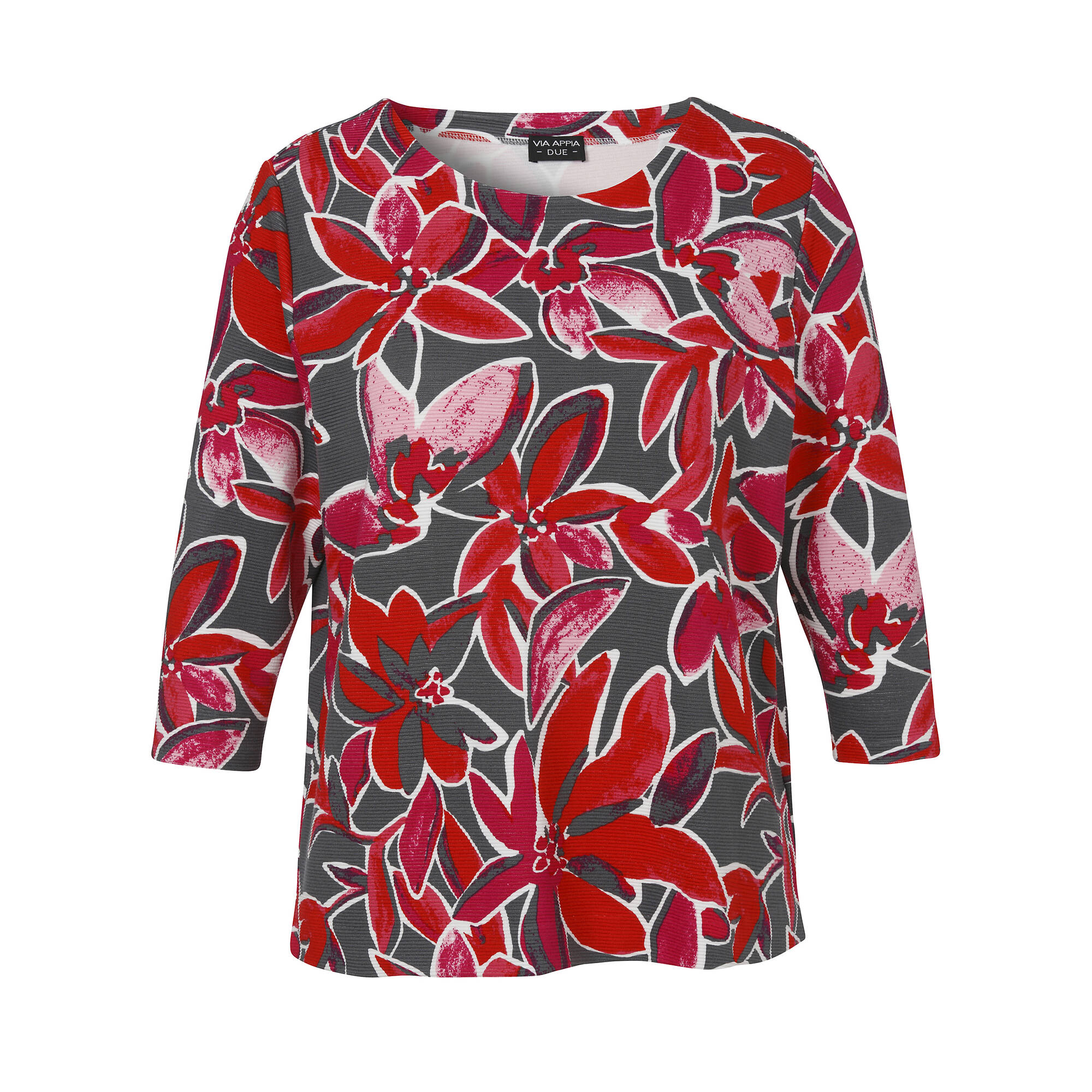 3/4-Arm-Sweatshirt mit floralem Print