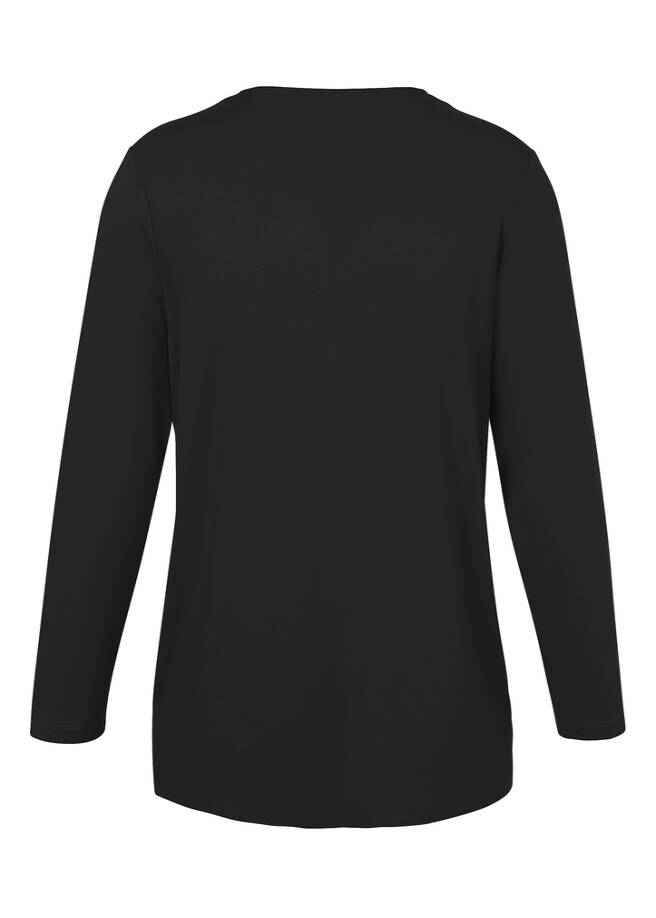 Leichte Jersey Jacke mit Wasserfall-Front / 