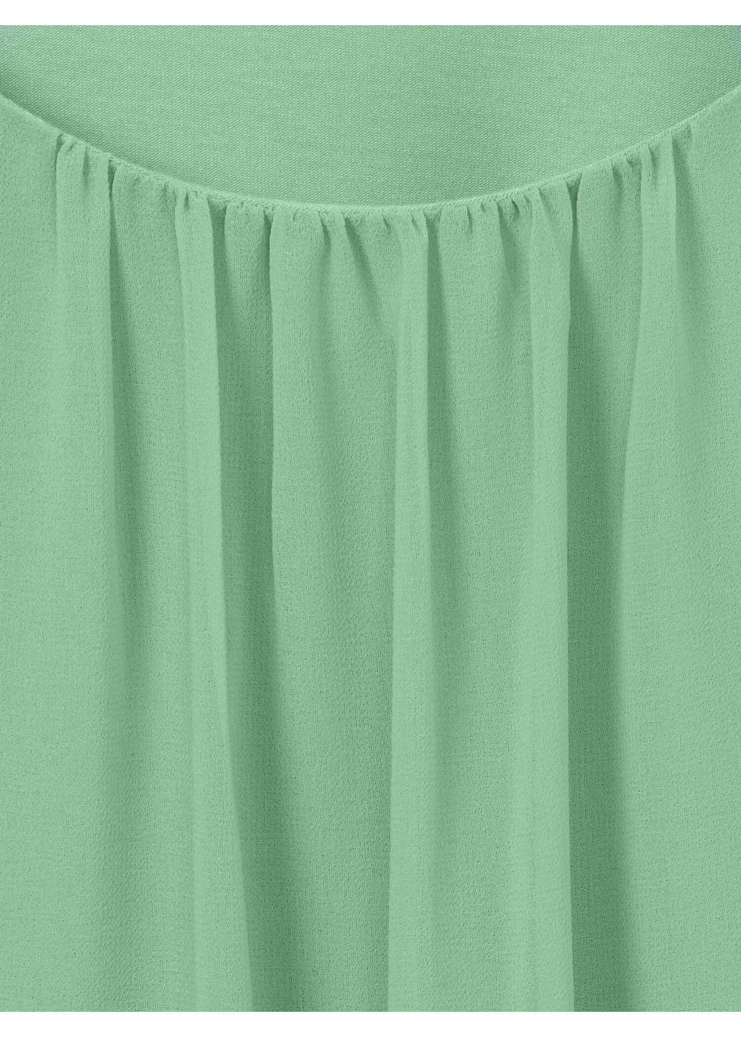 2-in-1 Chiffon Halbarmbluse mit eingenähtem Top /