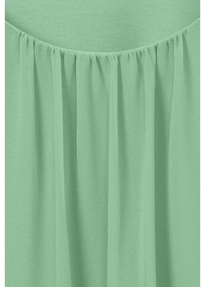 2-in-1 Chiffon Halbarmbluse mit eingenähtem Top / 
