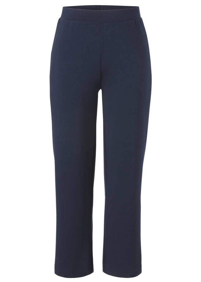 Edel-lässige Modern Jogg-Pants knöchellang dunkelblau Frontansicht