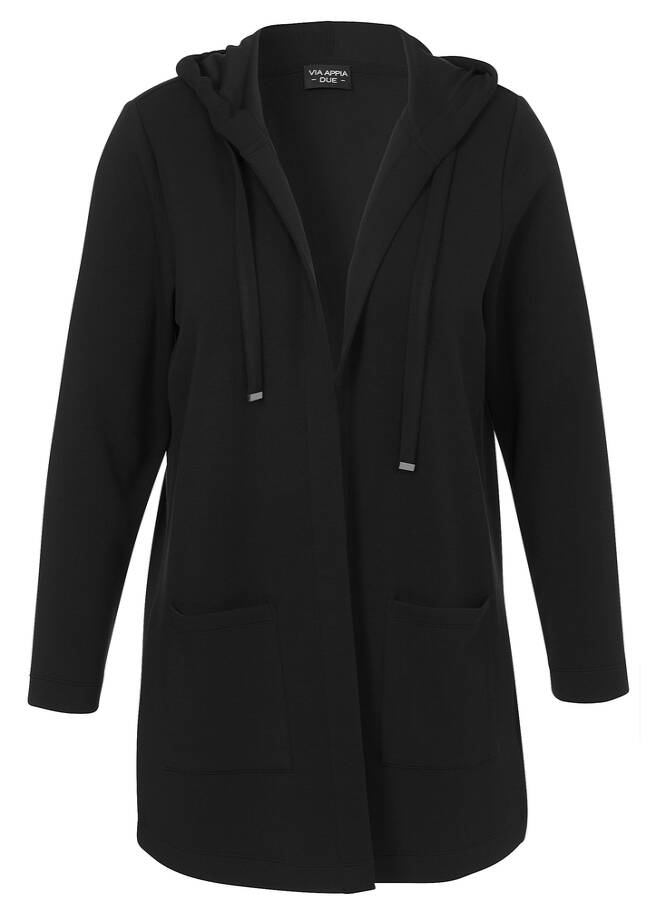 Offene Jacke mit Kapuze / 