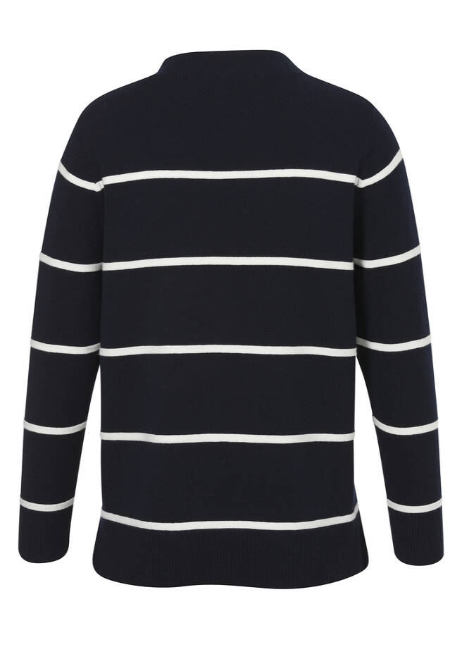  dunkelblau / creme Rückansicht