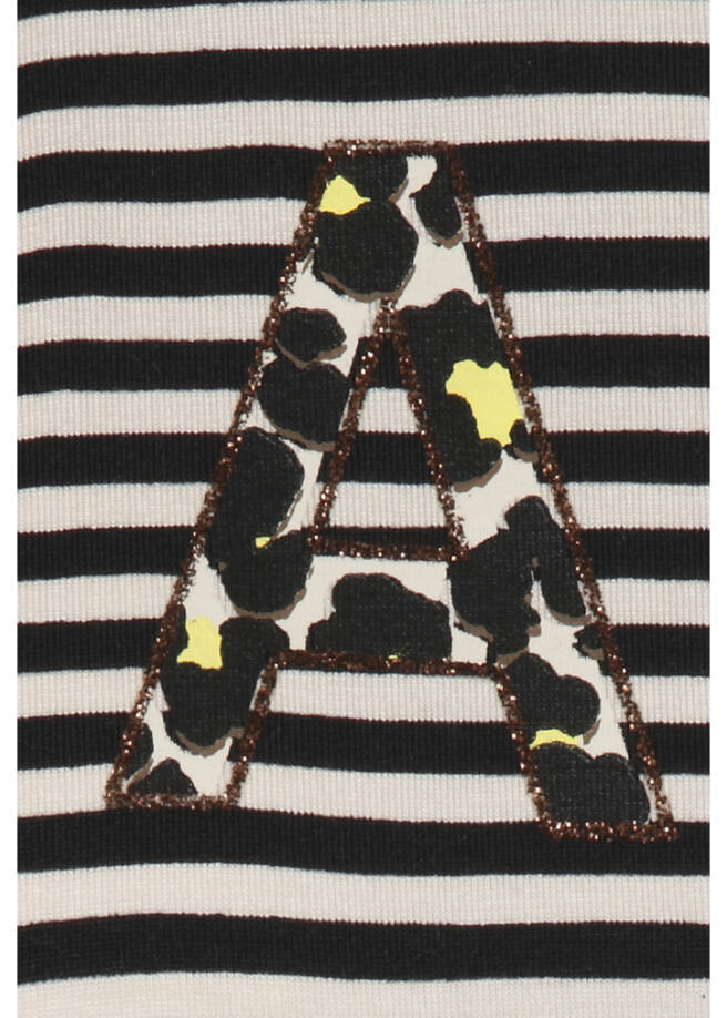 Ringel-Shirt mit überschnittenen Schultern / 