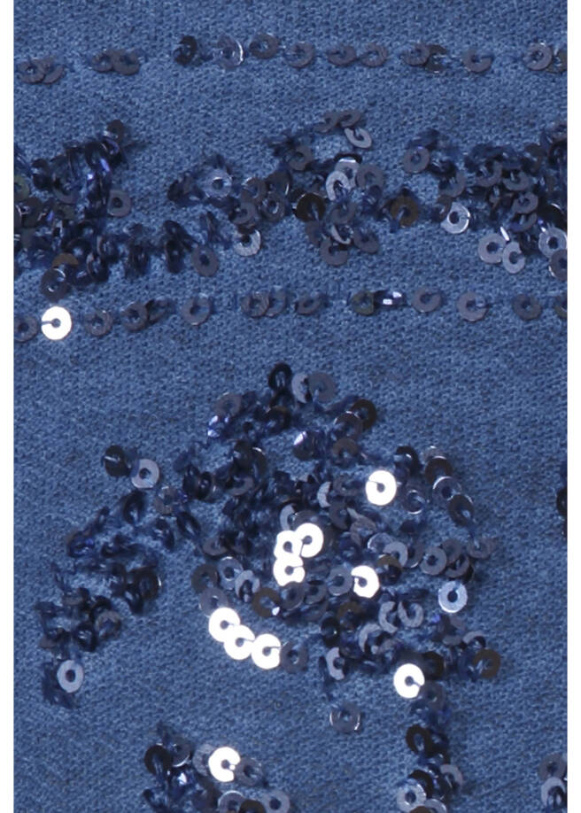 Stückgefärbtes Shirt mit Pailletten-Muster / 