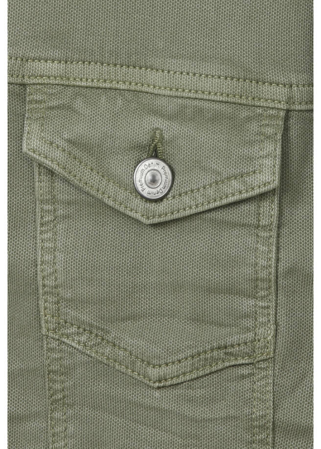 Colour Jeansjacke mit modischem Crash-Effekt /