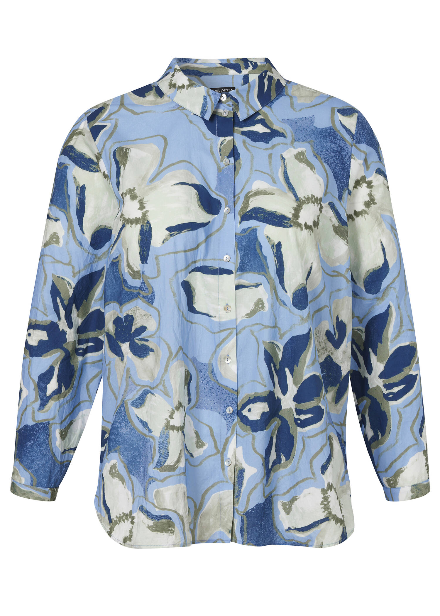 Softe Baumwollbluse mit Allover-Print / 