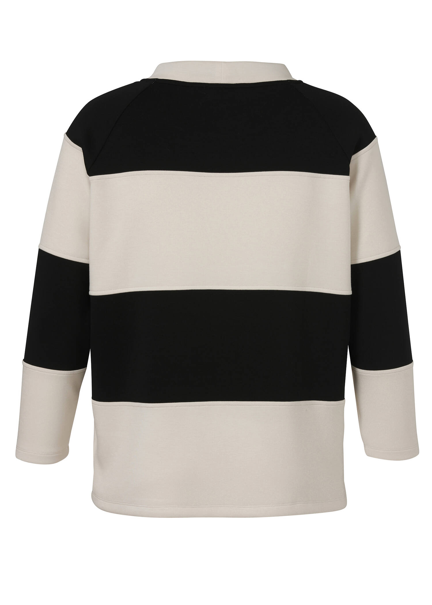 Bicolor Sweatshirt mit Slogan / 