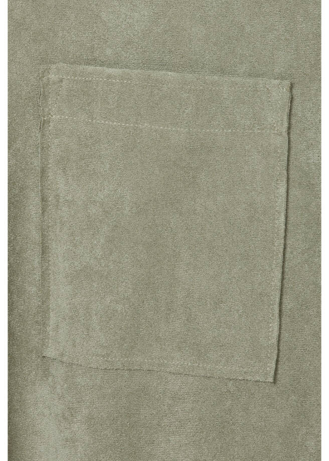 Modern Chic Bluse Veloursleder Imitat / 