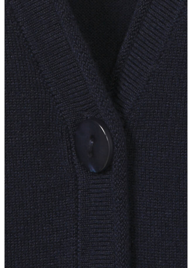 Leichte Feinstrickjacke Dunkelblau / 