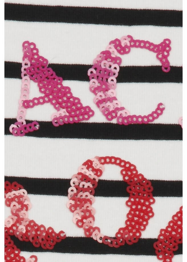 Softes 3/4-Arm Ringelshirt mit Front-Motiv /