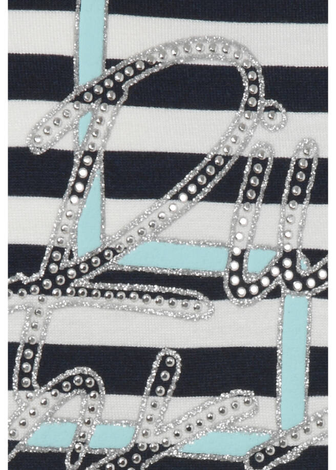 Fröhliches Ringelshirt in Marine / Ecru / 