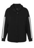 Edle Kapuzen-Sweatjacke mit Seitenstreifen am Ärmel / 