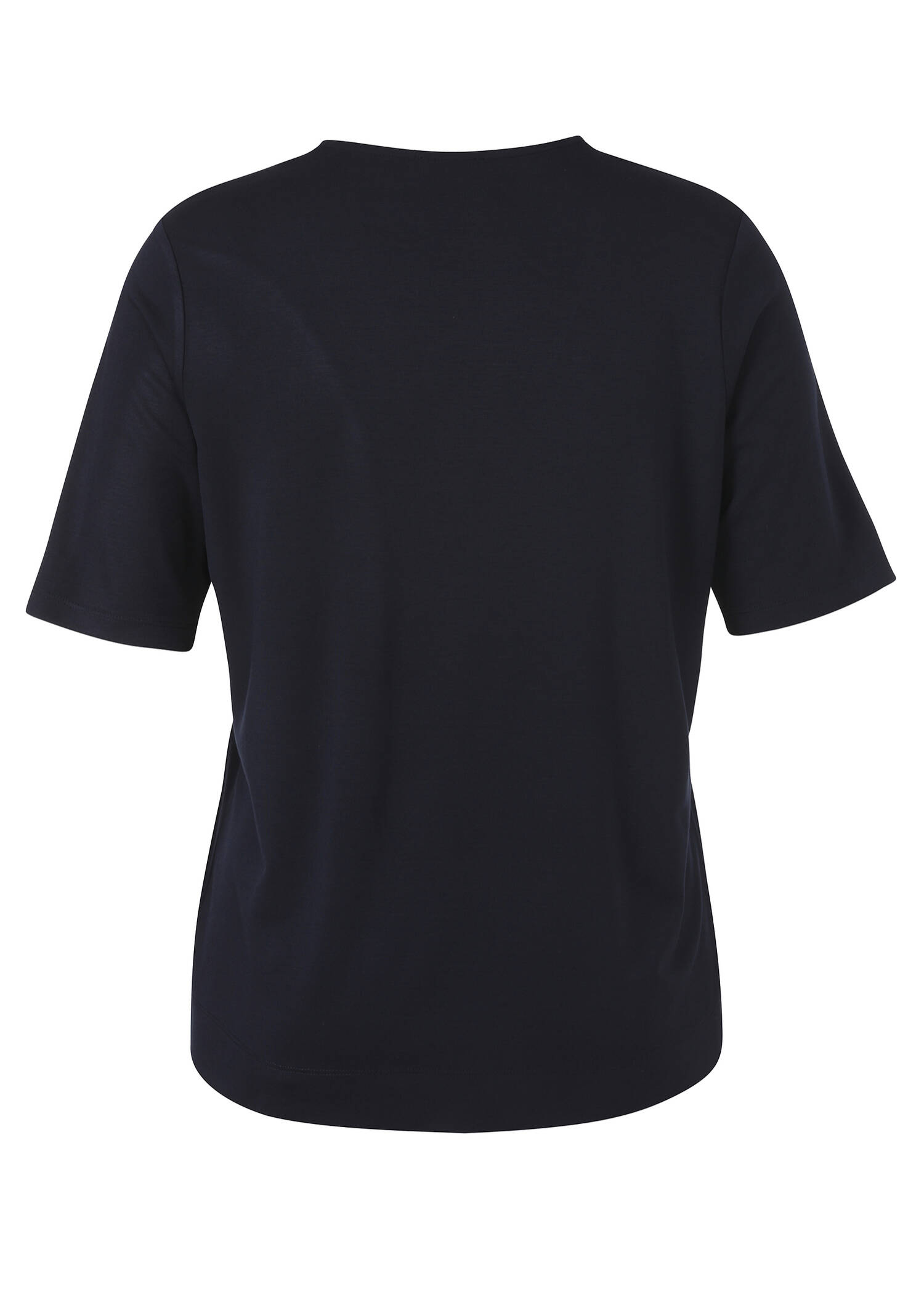 V-Shirt Halbarm in Marineblau / 