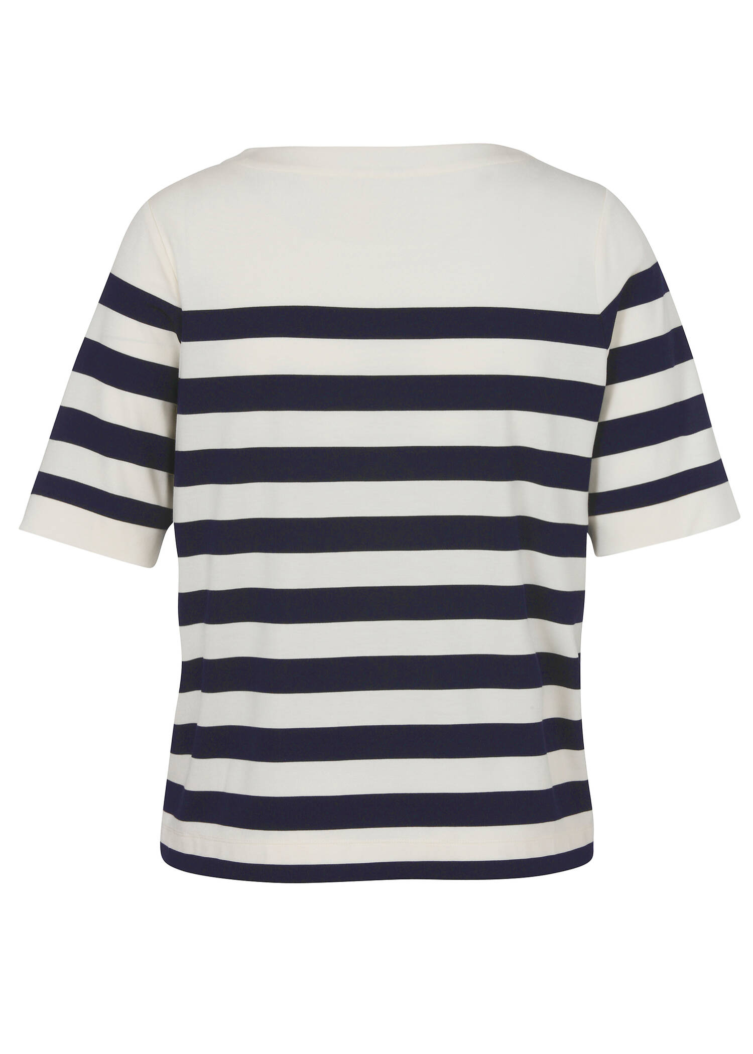 Gestreiftes T-Shirt Ecru / Marine / 