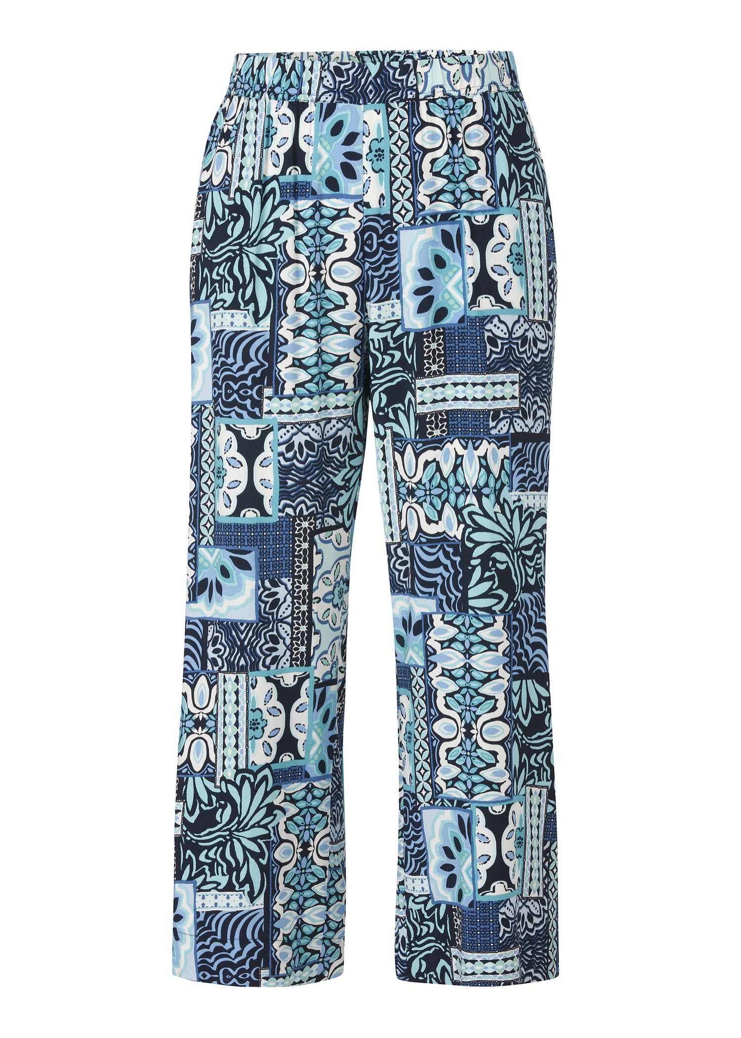 Luftige 7/8 Viskose-Schlupfhose mit Print / 