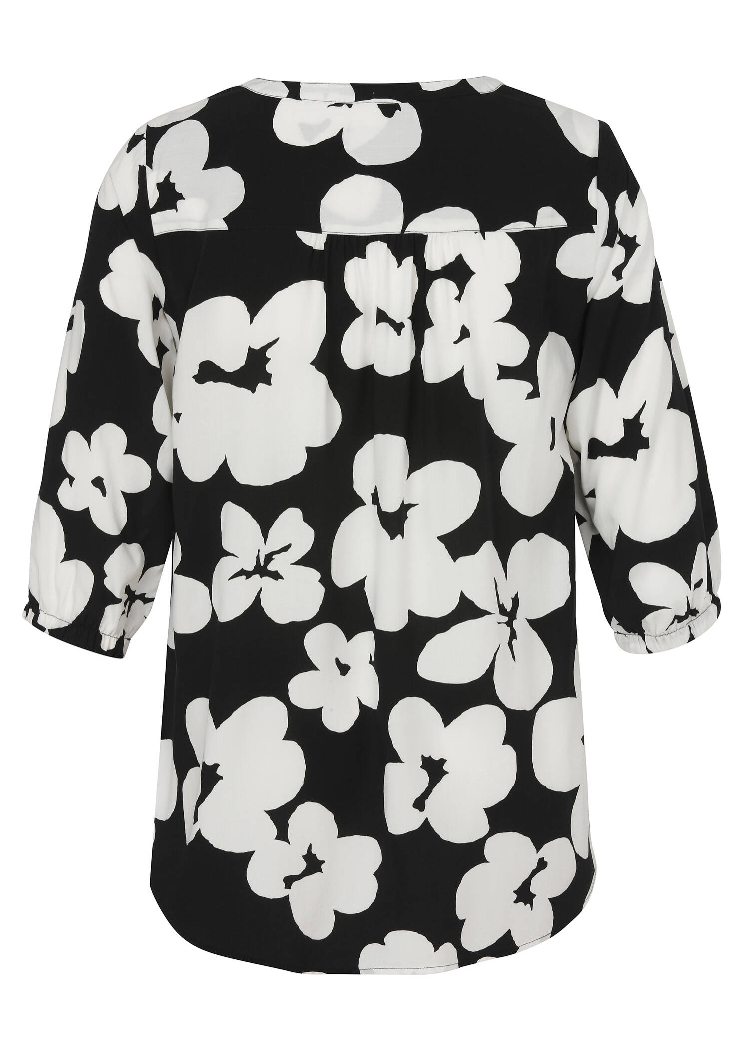 3/4-Arm Viskose-Tunika mit Blumenmuster / 