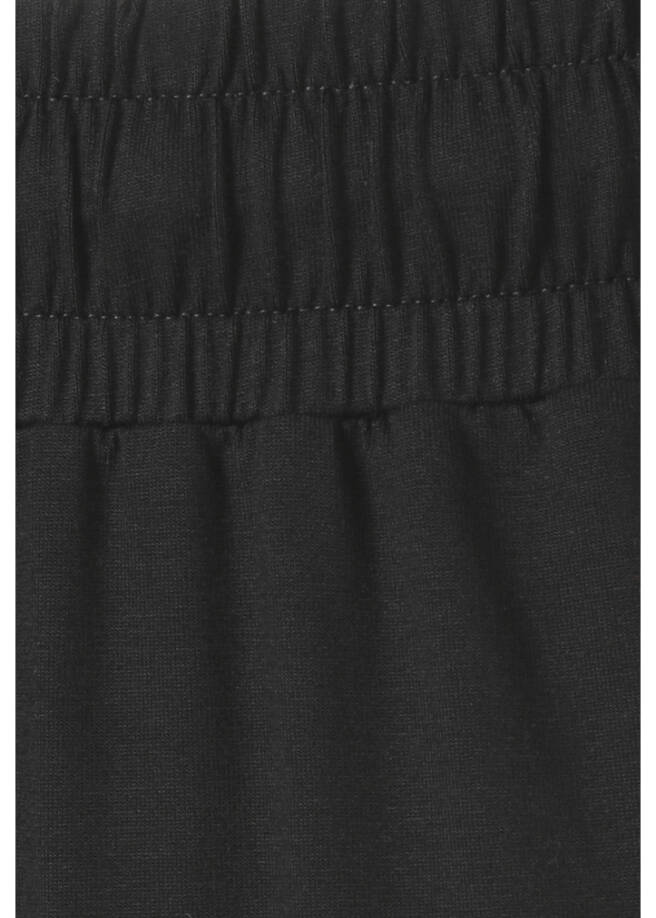 Leichte 7/8-Sommer-Hose Schwarz, weites Bein /