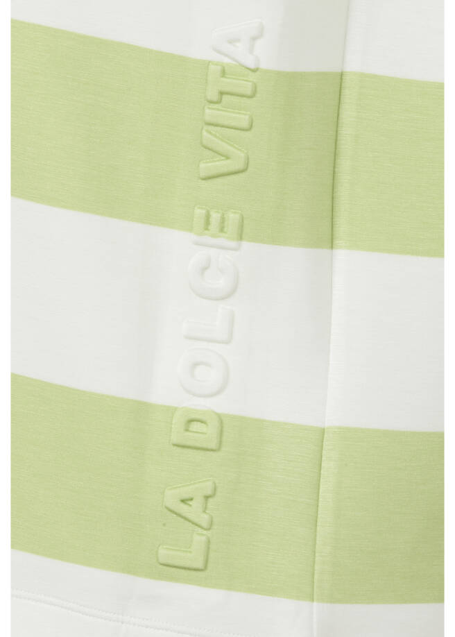 Sommerliches Halbarm-Sweatshirt mit Streifen /