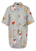 Sommerliche Halbarm-Print-Bluse aus softer Baumwolle / 