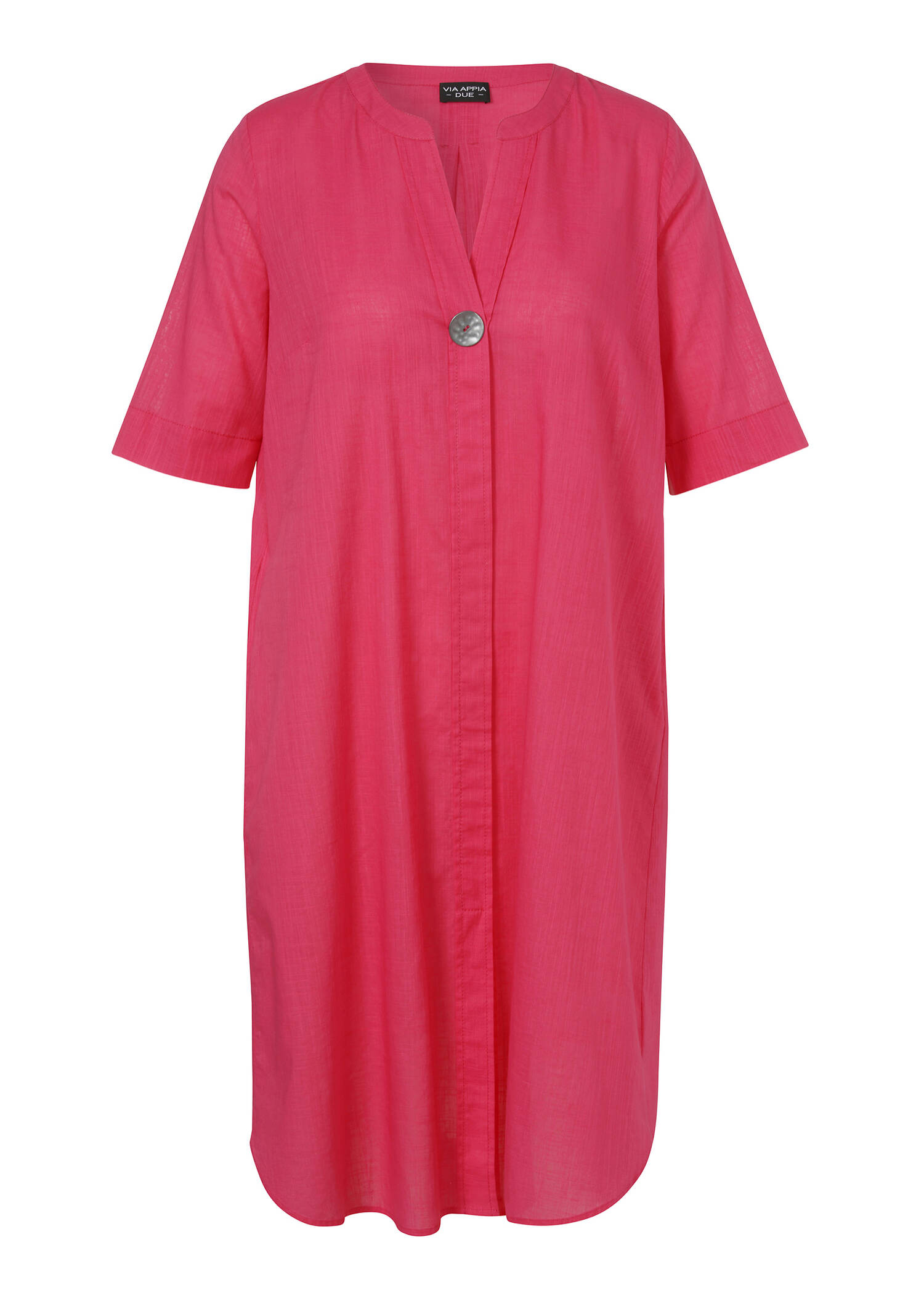 Luftiges Sommerkleid aus Baumwolle in Trendfarbe Flamingo / 