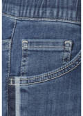 Flared 5-Pocket-Jeans Light Used Dunkelblau mit seitlichem Streifen / 
