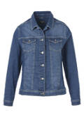 Klassische Stretch Jeansjacke Light Used Dunkelblau /