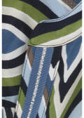 3/4-Arm Viskose-Print-Bluse mit Gummizugbund /