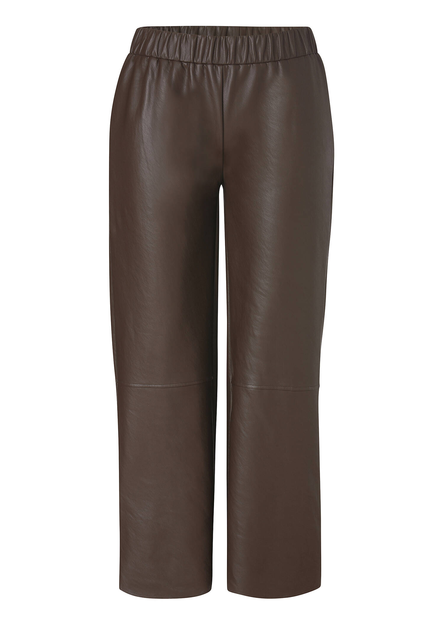 Chice Schlupfhose in Leder-Optik, weites Bein "Kaffee" /