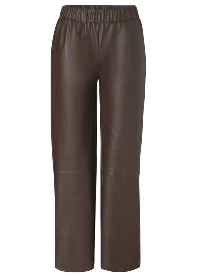 Chice Schlupfhose in Leder-Optik, weites Bein 