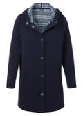 Übergangsjacke / Longjacke mit Kapuze /