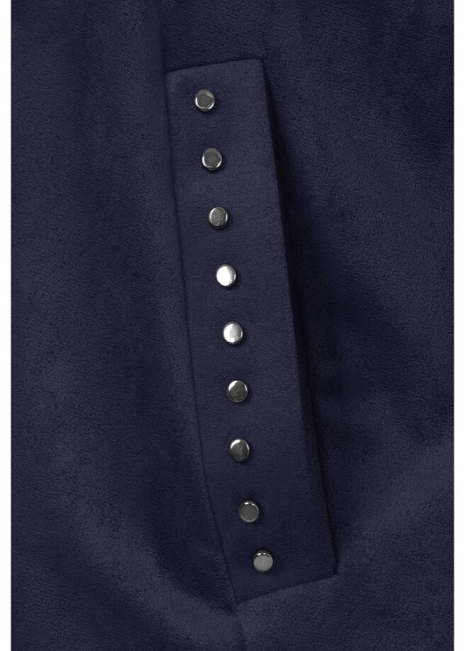3/4-Arm Jacke im Veloursleder-Look /