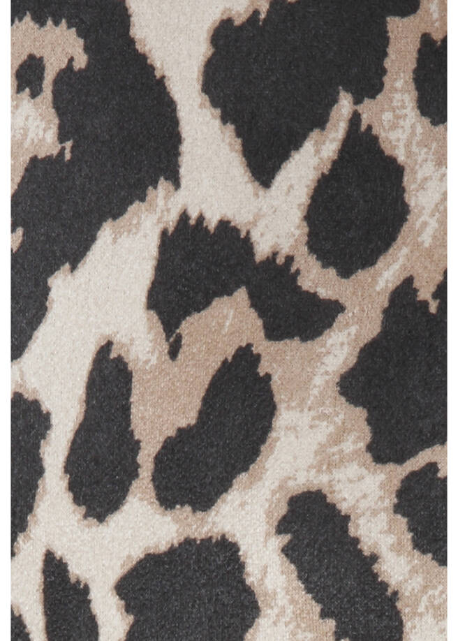 Leo-Print Schlupfhose, weite Beine /