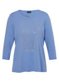 Softes 3/4-Arm-Shirt mit Motiv aus Silbersteinchen /