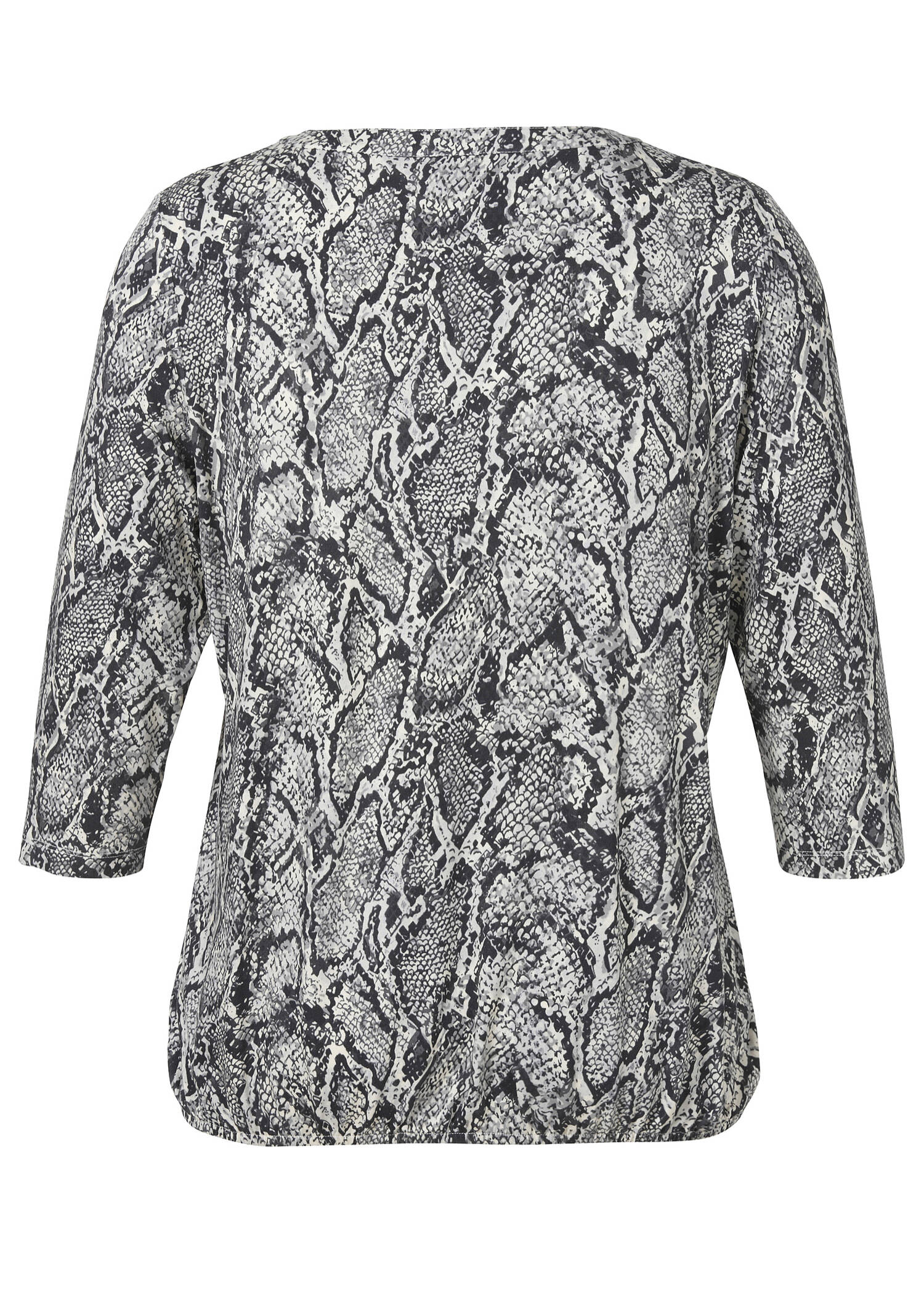 Viskose-Jersey 3/4-Arm Shirt mit Gummizugsaum /