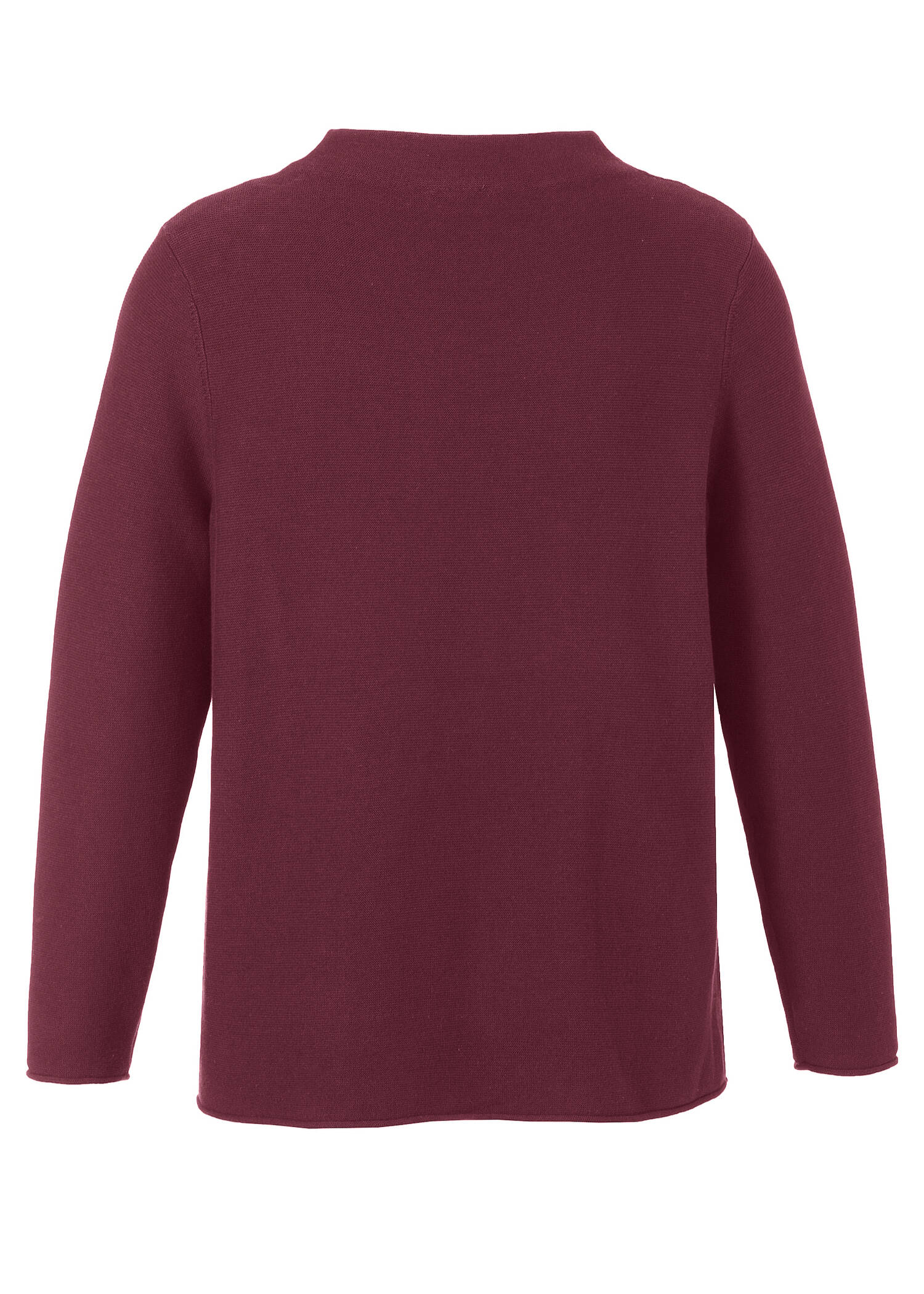 Weicher Baumwoll-Pullover mit Kelchkragen / 