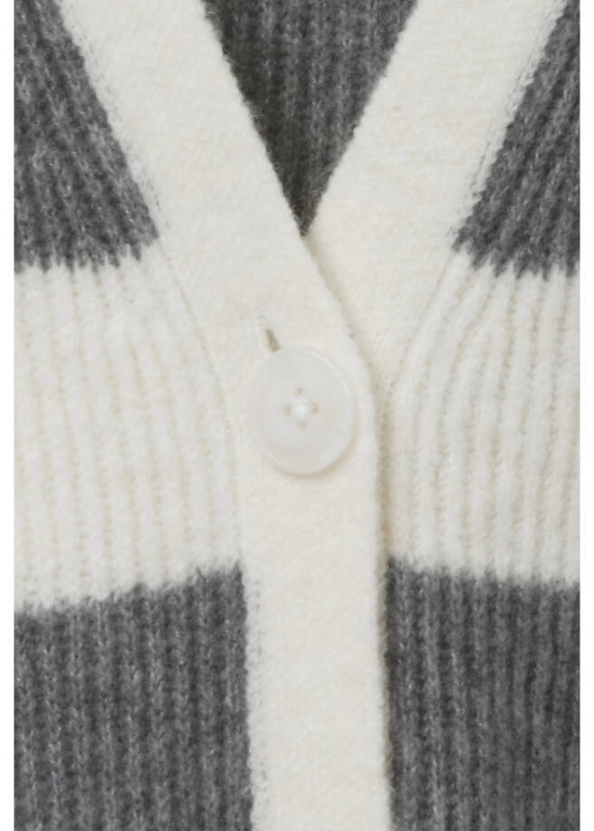 Gestreifte Feinstrickjacke /