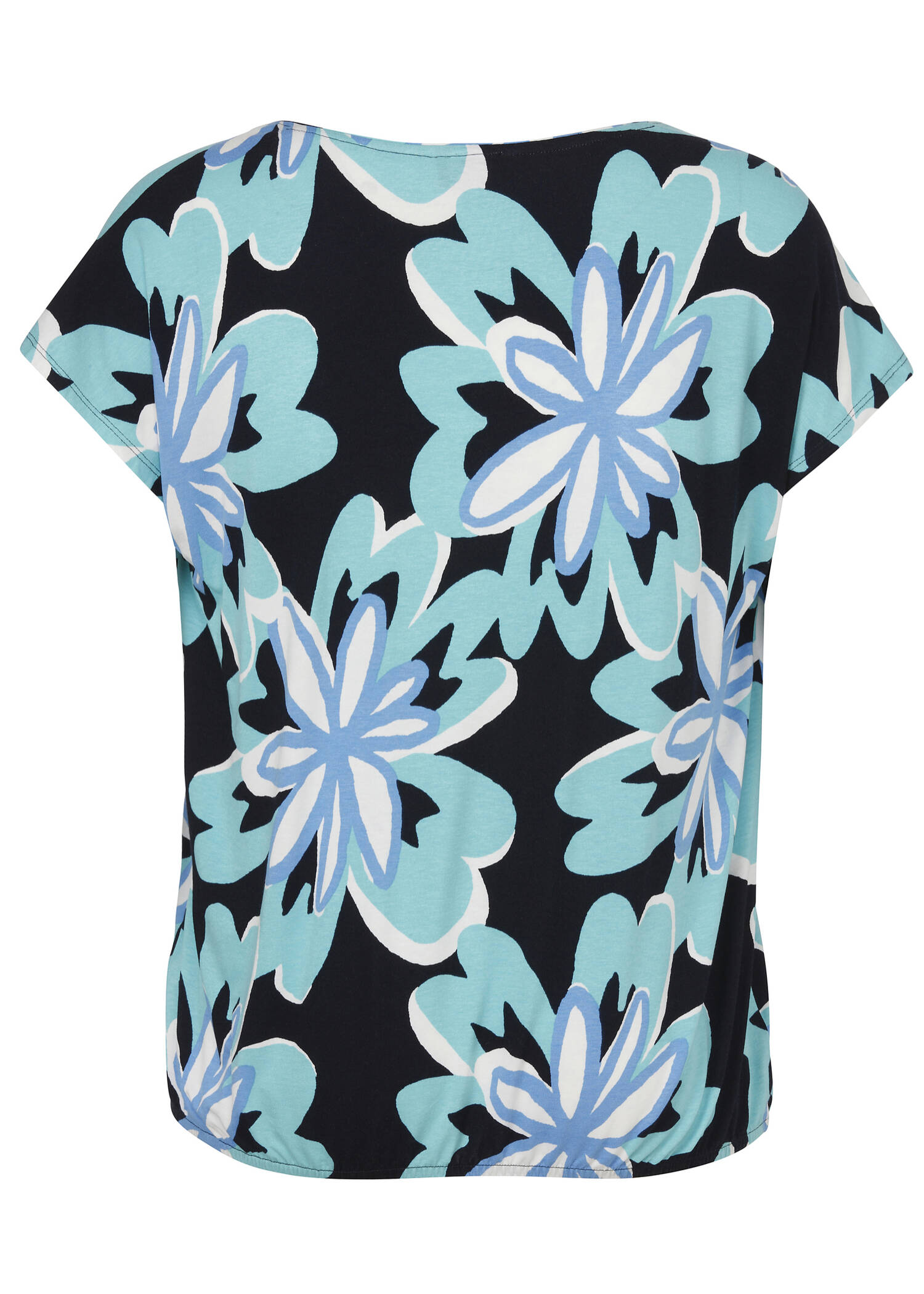 Viskose-Jersey Shirt mit Gummizugsaum /