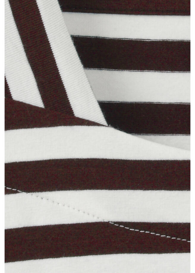 Soft fließendes 3/4-Arm Ringel-Shirt mit U-Boot-Ausschnitt /
